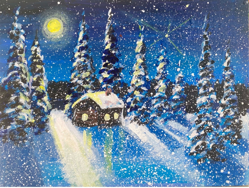 Christmas Eve by artist Anastasia Shimanskaya